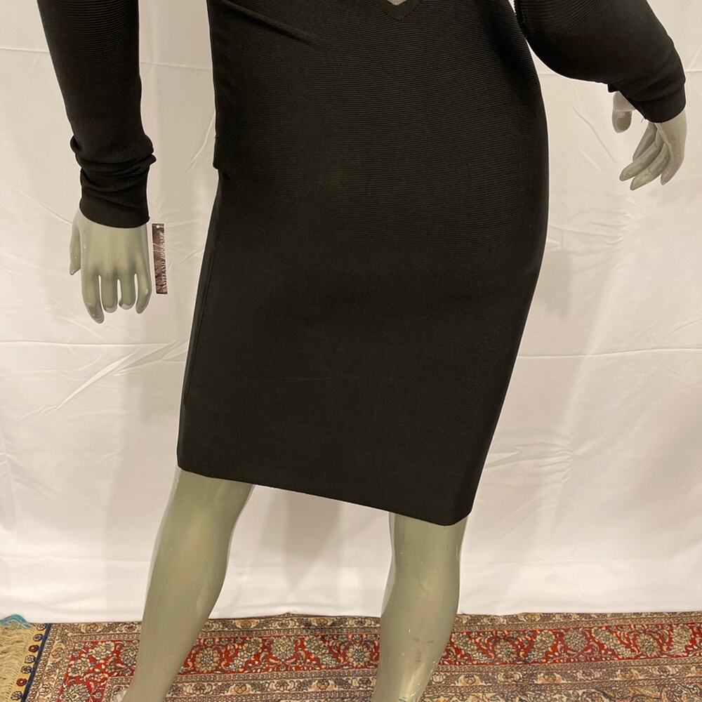 FEMME Los Angeles Black Long Sleeve Bandage Body-con  Cutout Cocktail Dress S - Picture 8 of 12